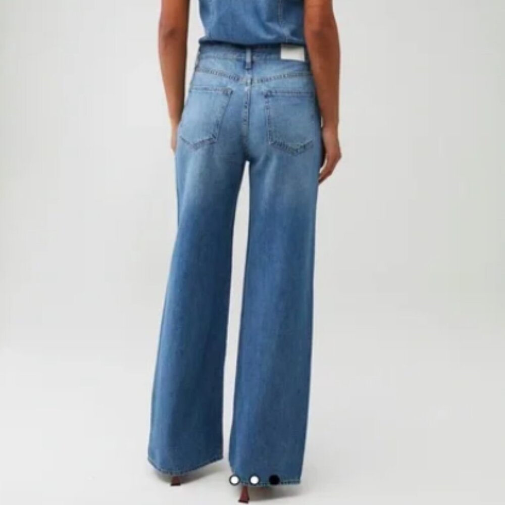 pistola Light Blue Denim Wide-Leg Jumpsuit - Picture 3 of 6